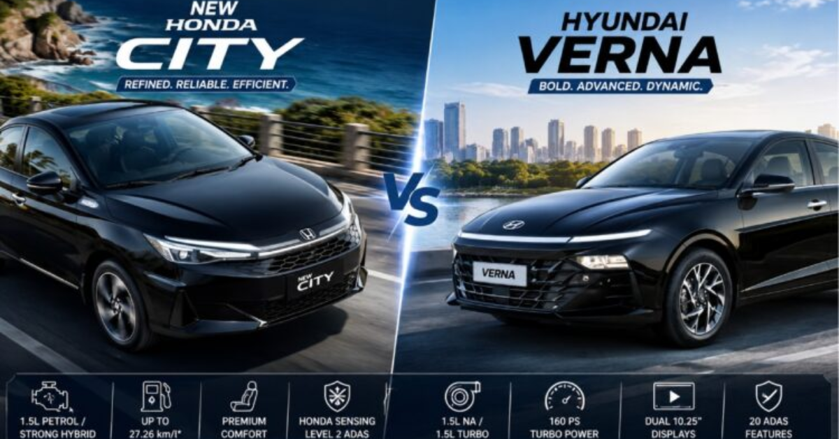 Honda City vs Hyundai Verna 2026 Comparison